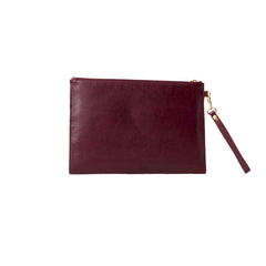 burgundy wrist wallet