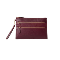 burgundy wrist wallet
