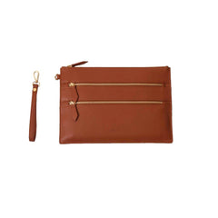 caramel leather wallet